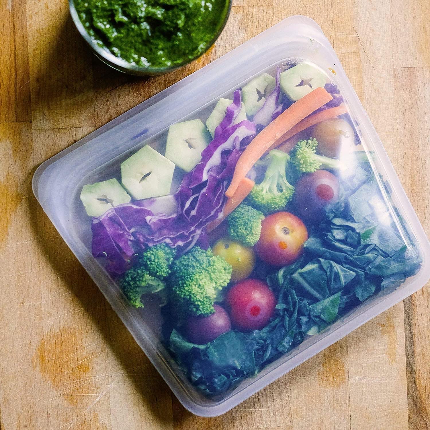 Silicone Reusable Food Storage Bag | Freezer, Oven, Microwave, Dishwasher Safe, Leakproof - (PACK OF 3)