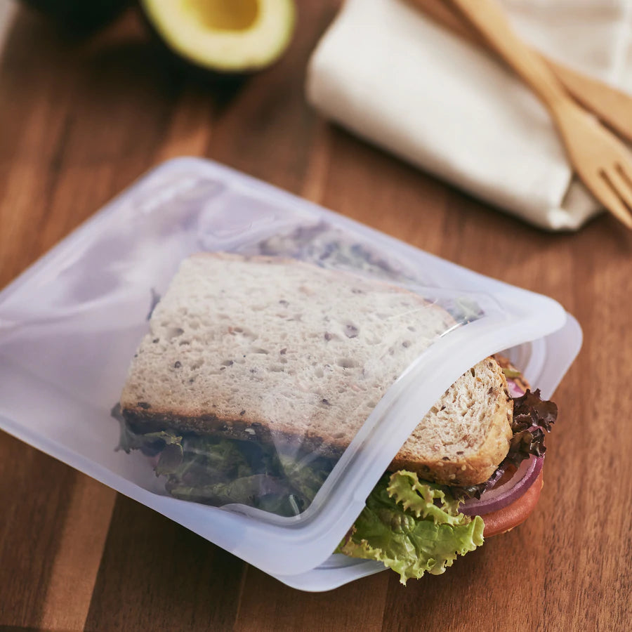 Silicone Reusable Food Storage Bag | Freezer, Oven, Microwave, Dishwasher Safe, Leakproof - (PACK OF 3)